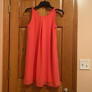 Coral Sleeveless Dress